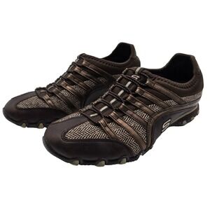 Skechers Women's Brown Low Top Slip On Sneakers Comfort Walking Shoes Size 8